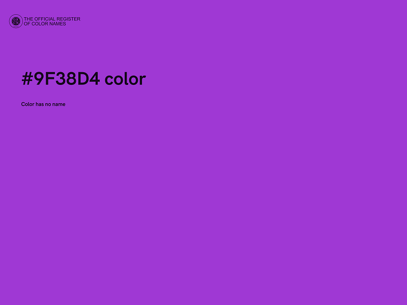 #9F38D4 color image