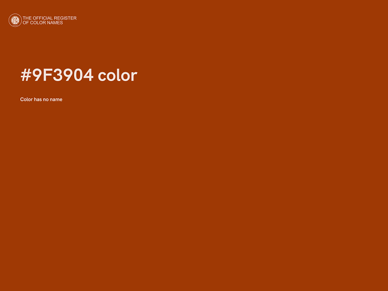 #9F3904 color image