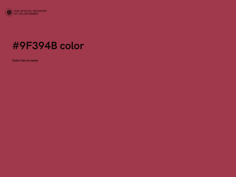 #9F394B color image