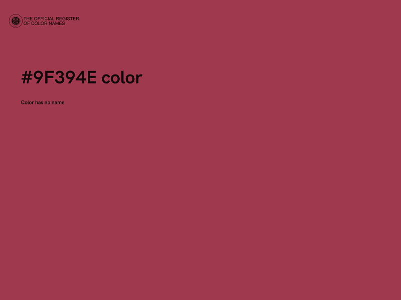 #9F394E color image