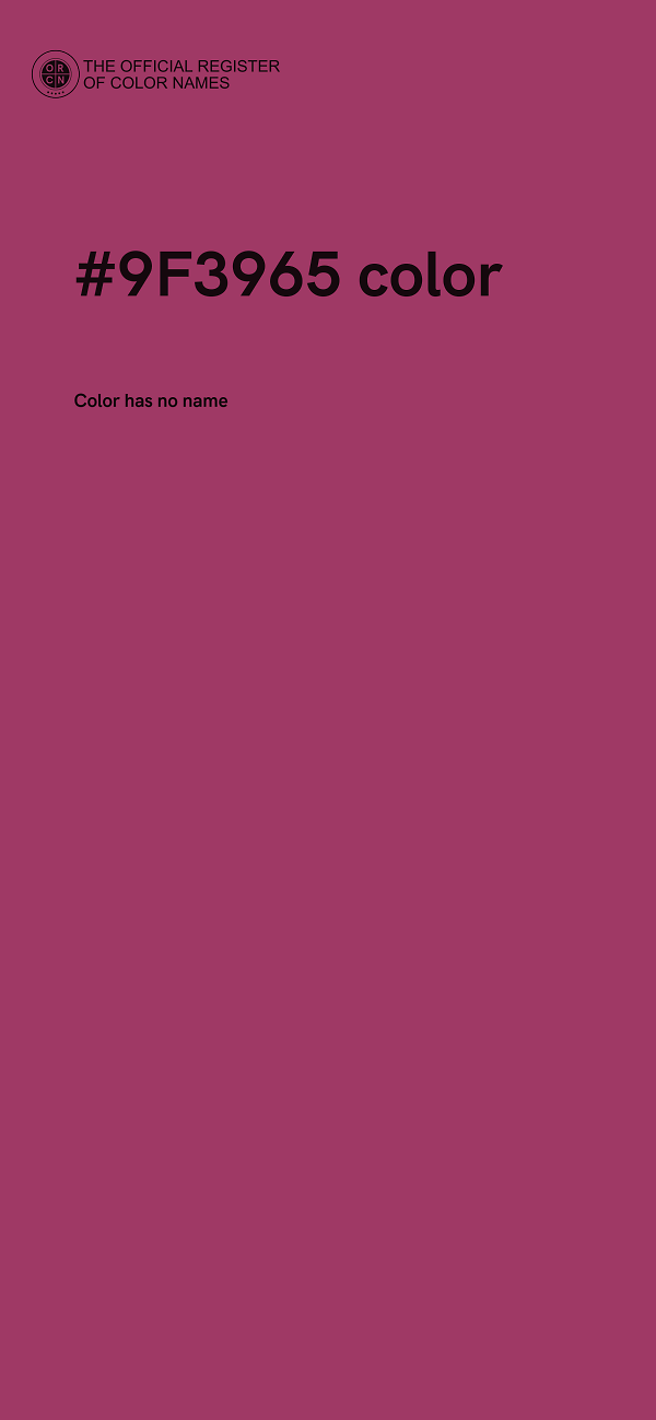 #9F3965 color image