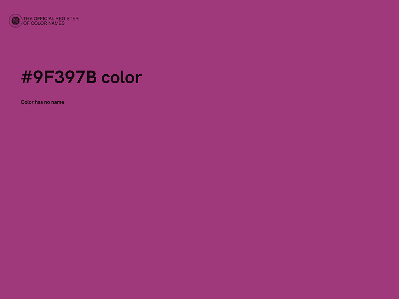 #9F397B color image