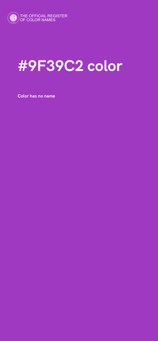 #9F39C2 color image