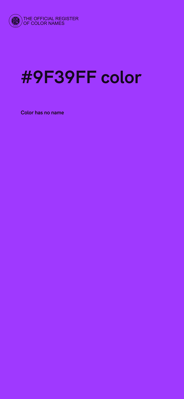 #9F39FF color image