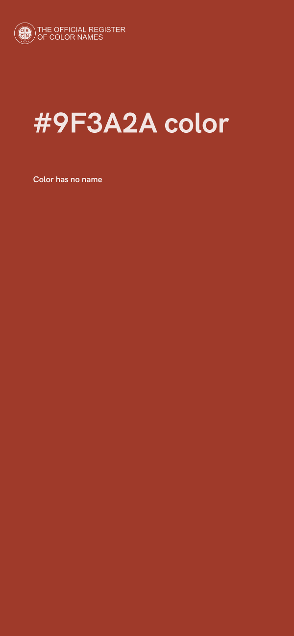 #9F3A2A color image
