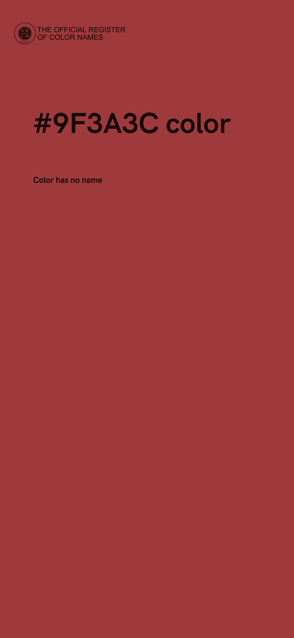 #9F3A3C color image