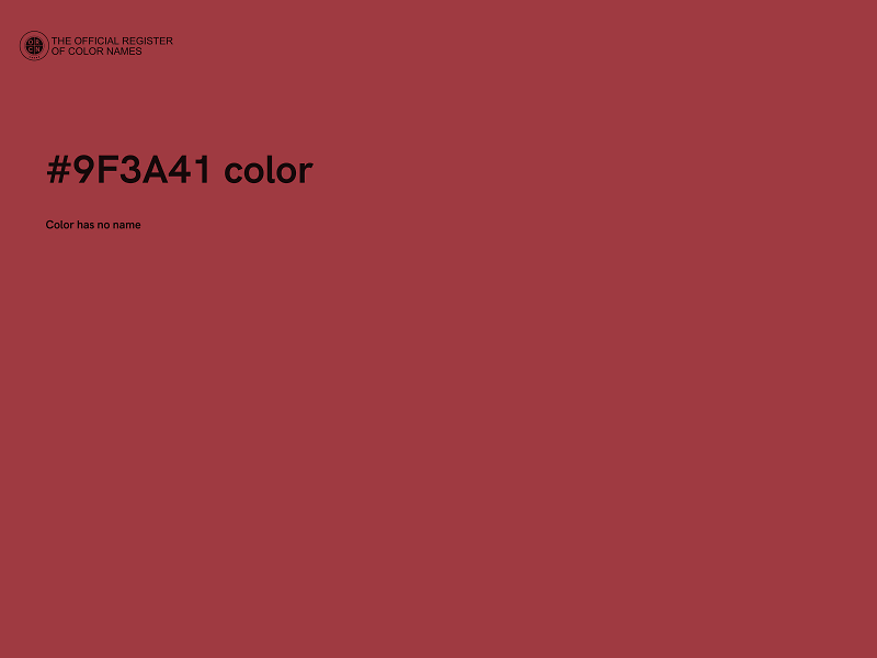 #9F3A41 color image