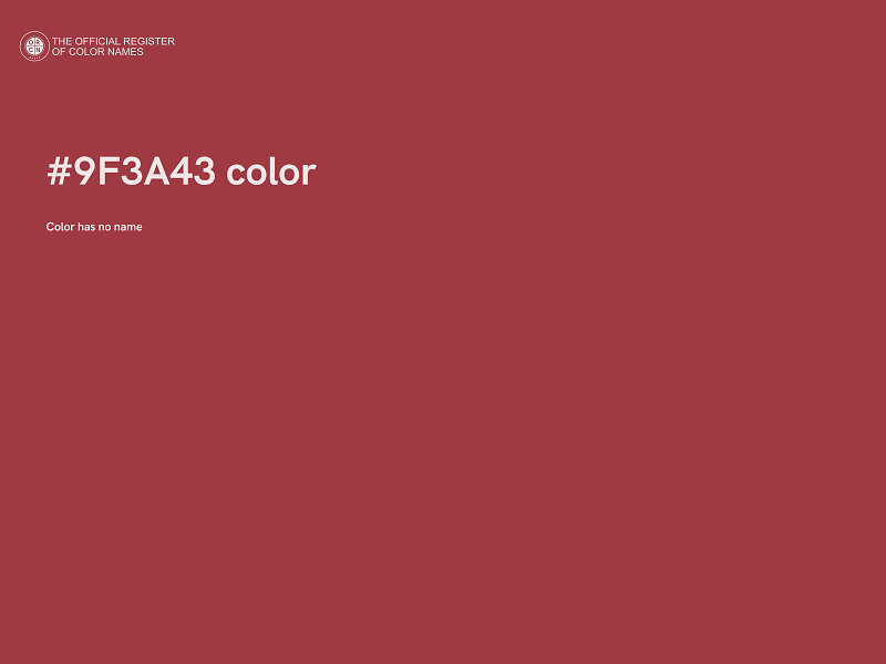 #9F3A43 color image