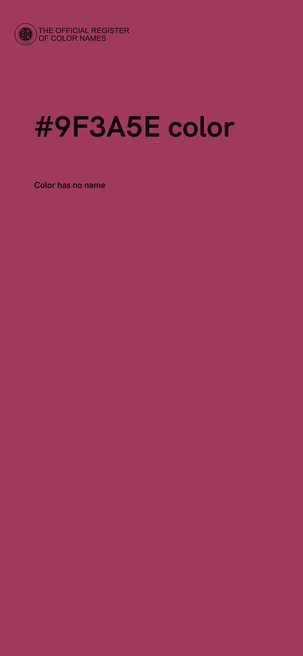#9F3A5E color image