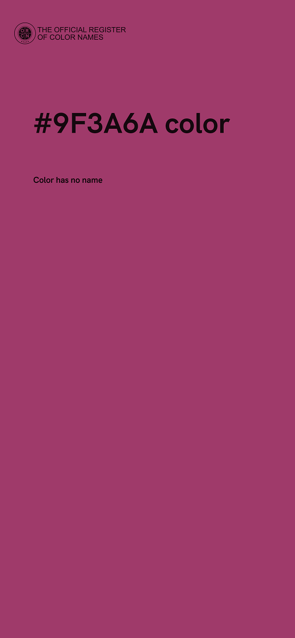 #9F3A6A color image