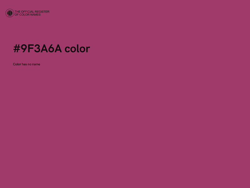 #9F3A6A color image