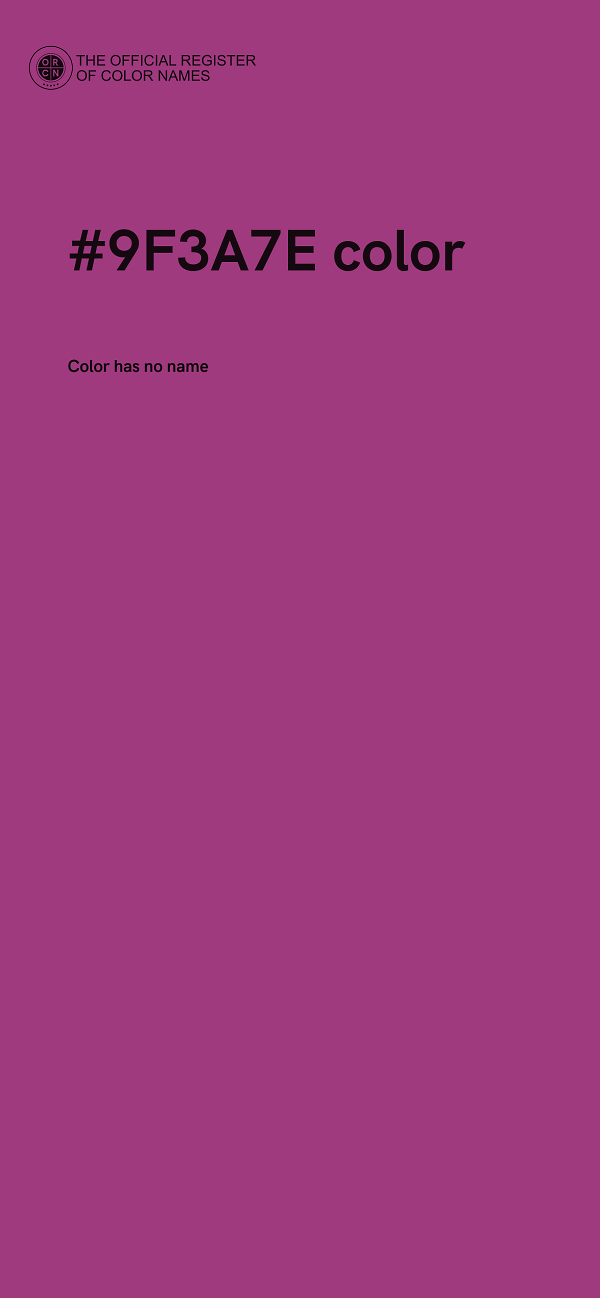 #9F3A7E color image