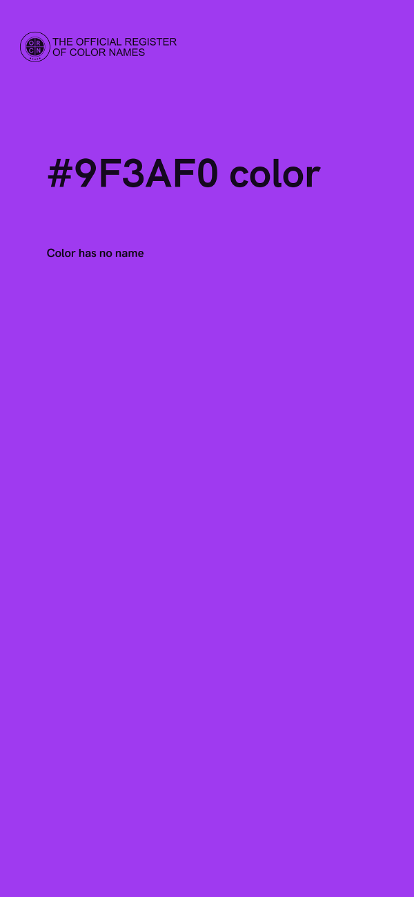 #9F3AF0 color image