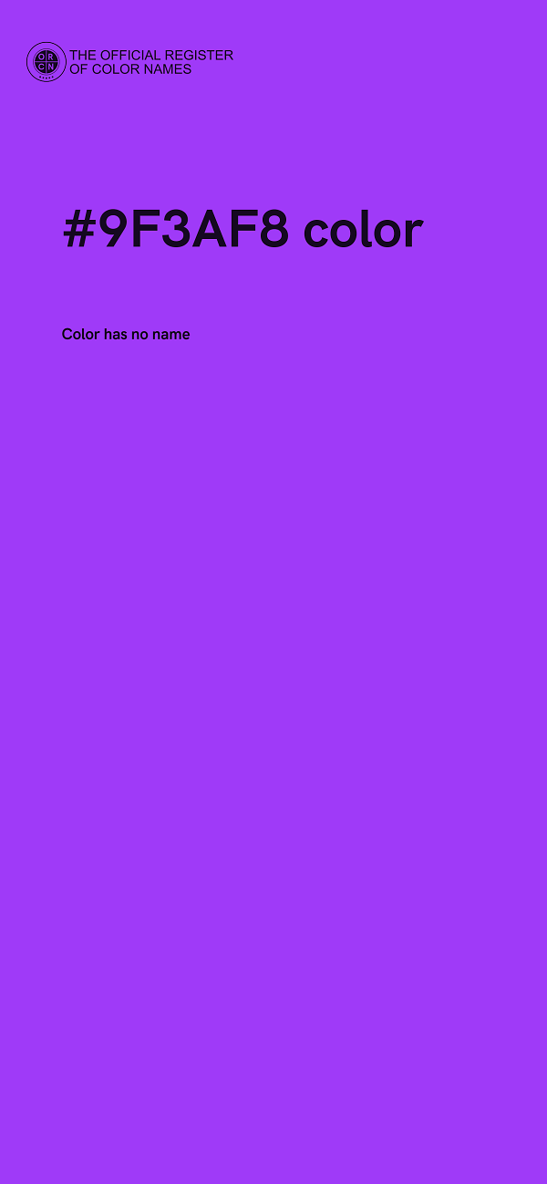 #9F3AF8 color image