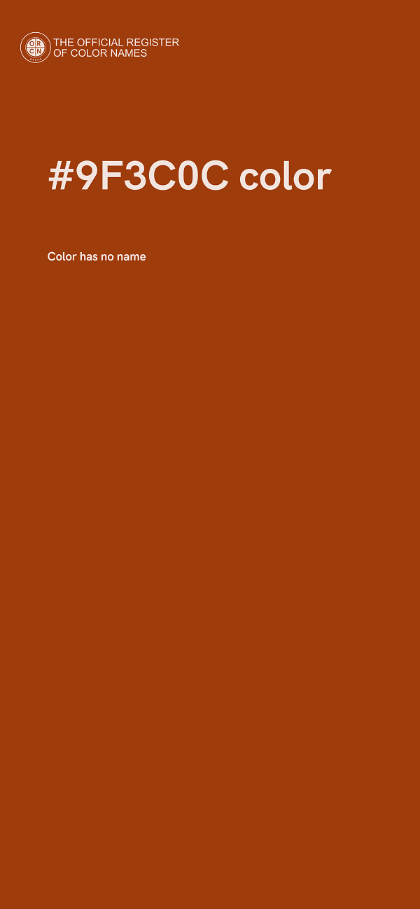 #9F3C0C color image