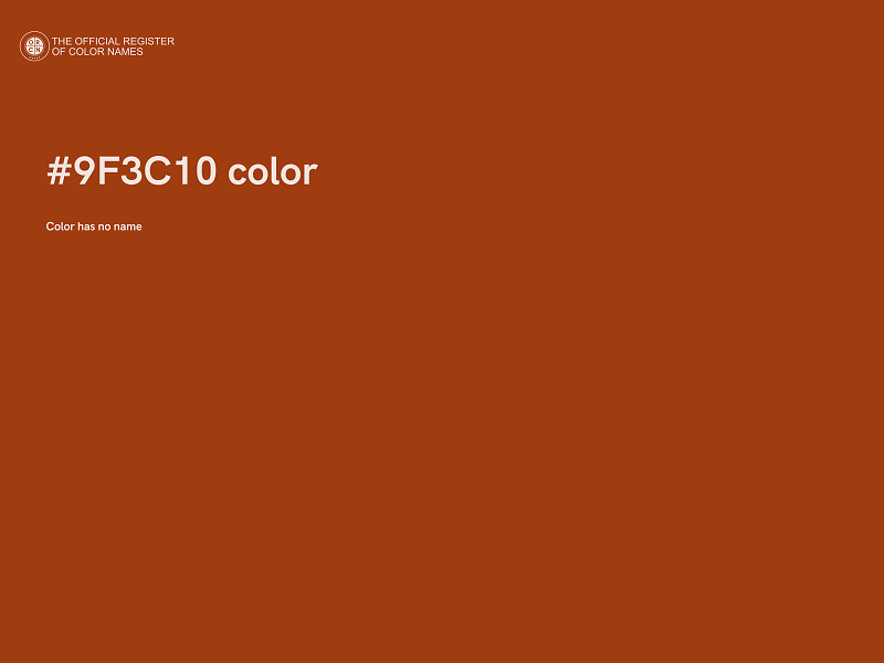 #9F3C10 color image