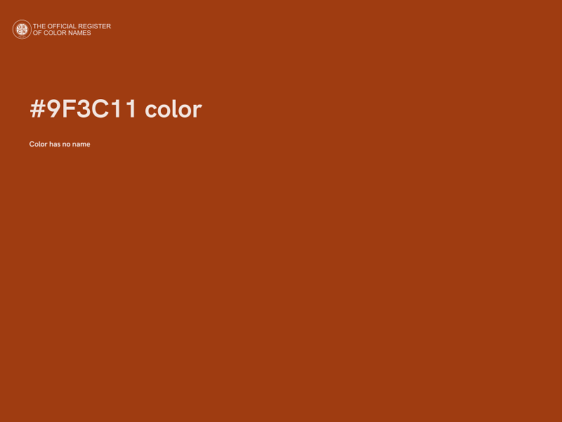 #9F3C11 color image