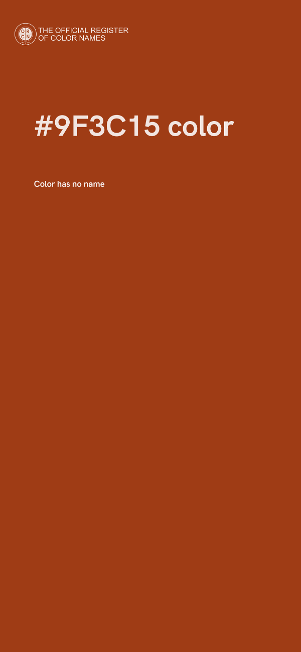 #9F3C15 color image