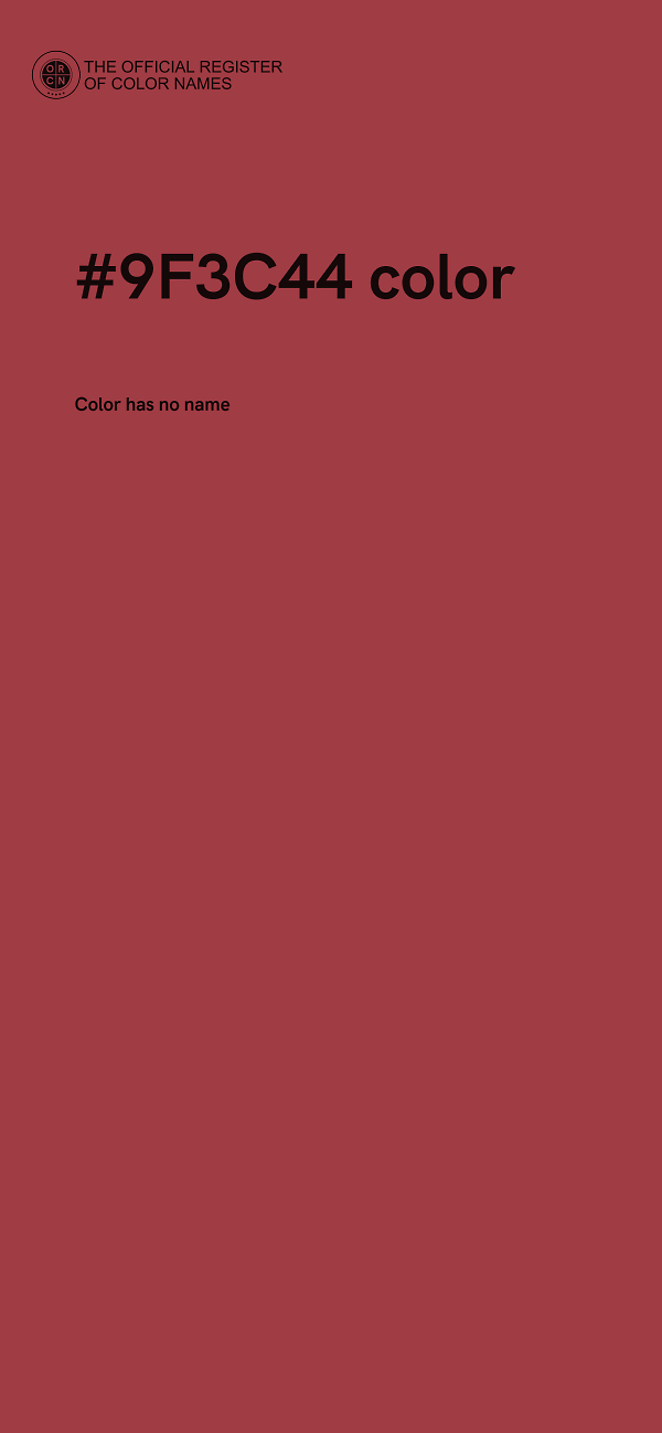 #9F3C44 color image