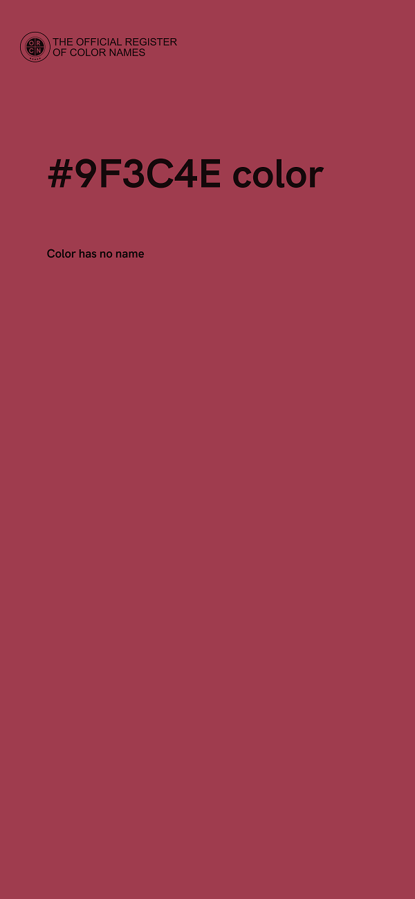 #9F3C4E color image