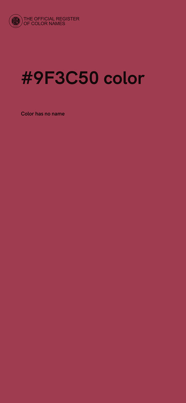 #9F3C50 color image