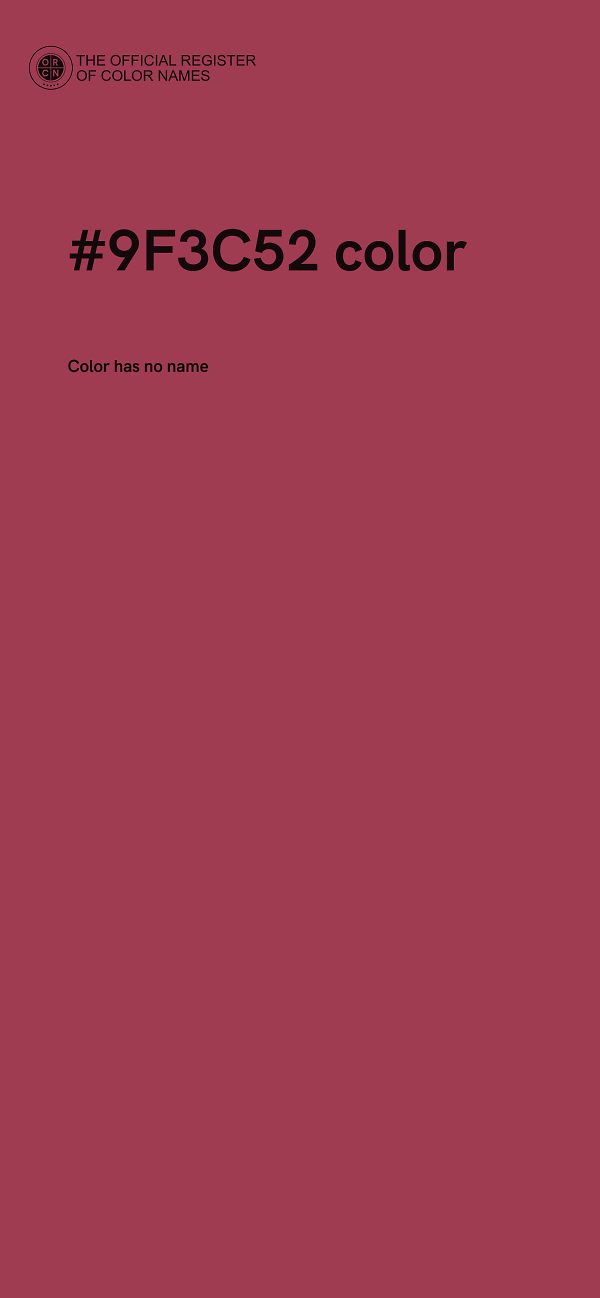 #9F3C52 color image