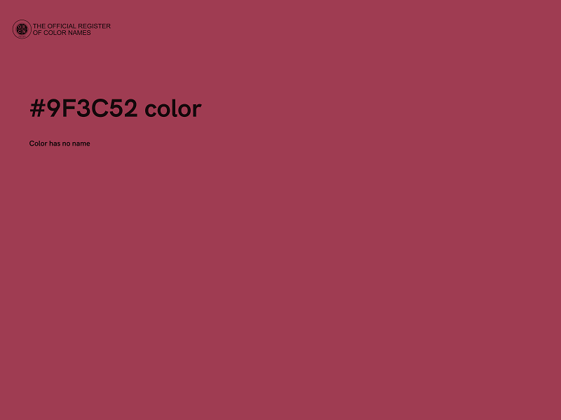 #9F3C52 color image