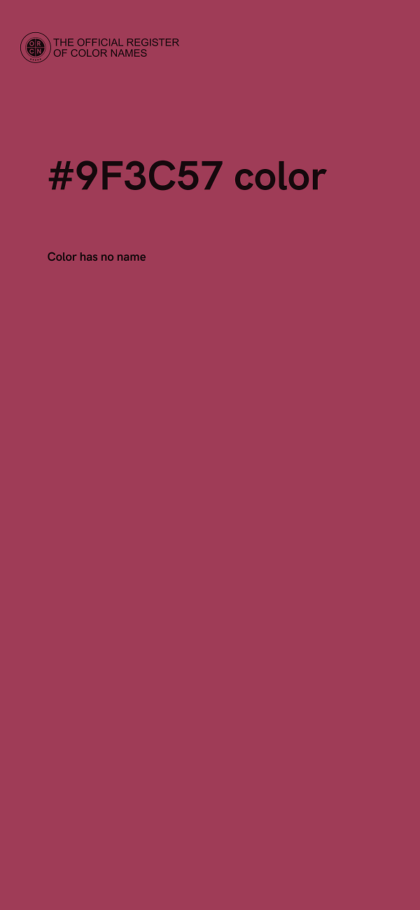 #9F3C57 color image