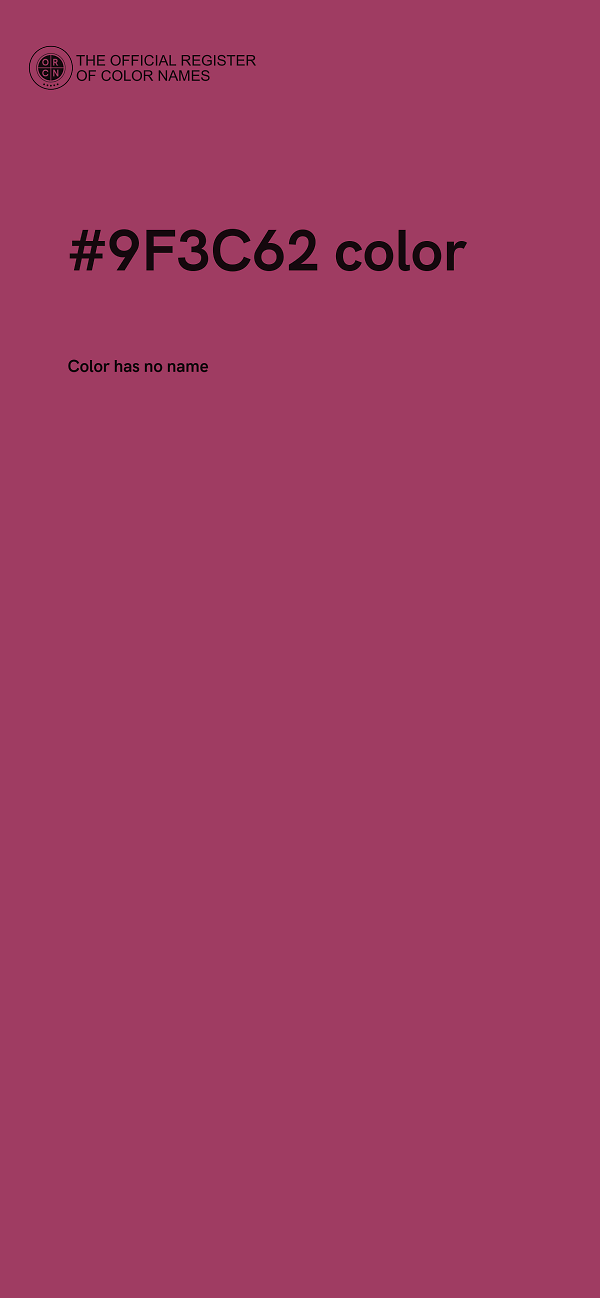 #9F3C62 color image