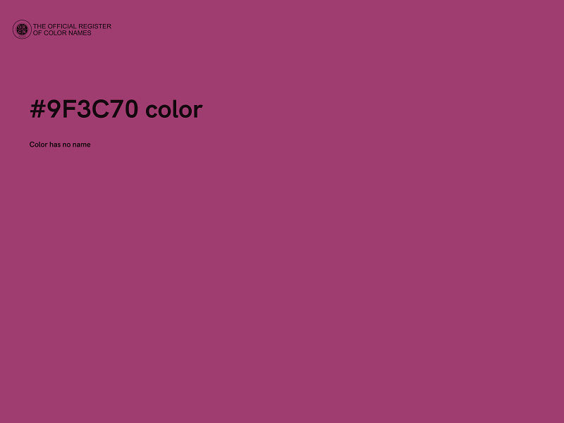 #9F3C70 color image