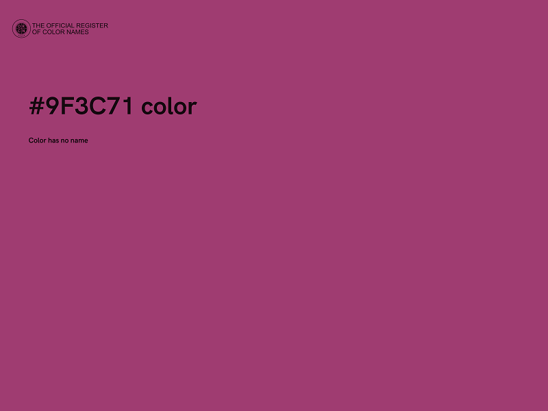 #9F3C71 color image