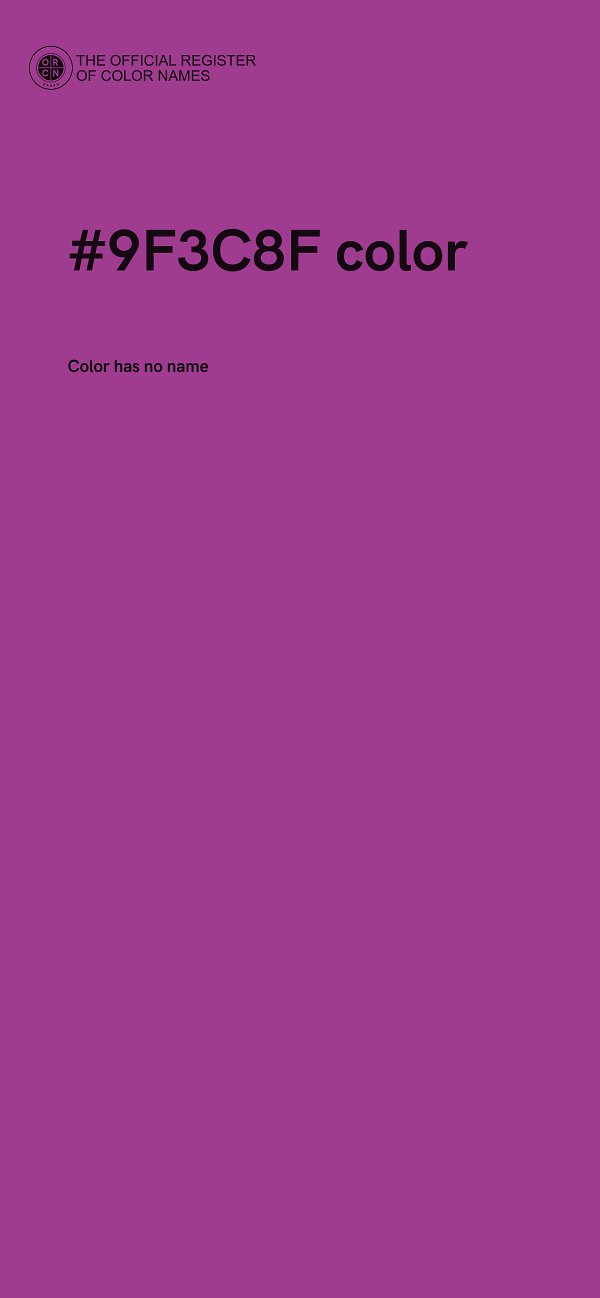 #9F3C8F color image