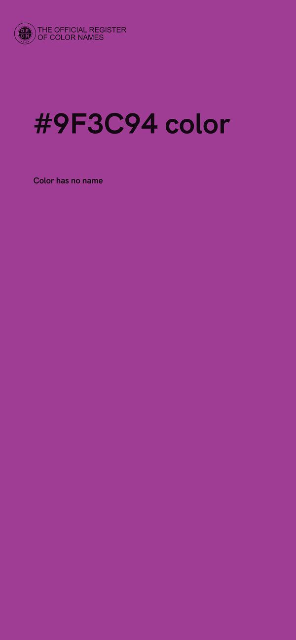 #9F3C94 color image