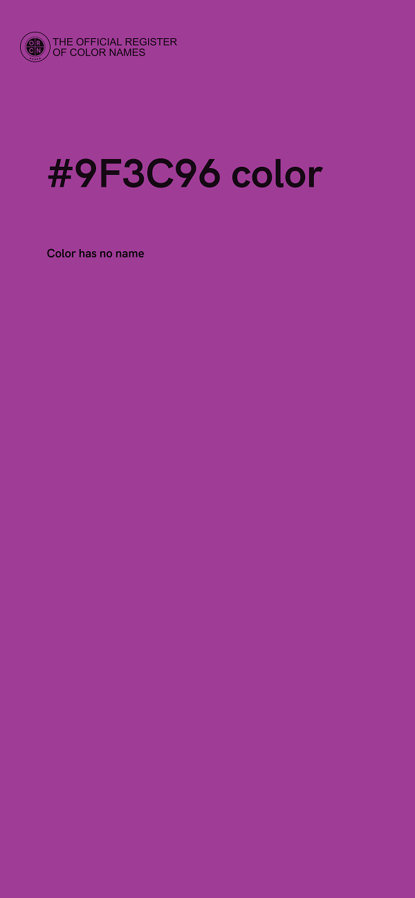 #9F3C96 color image