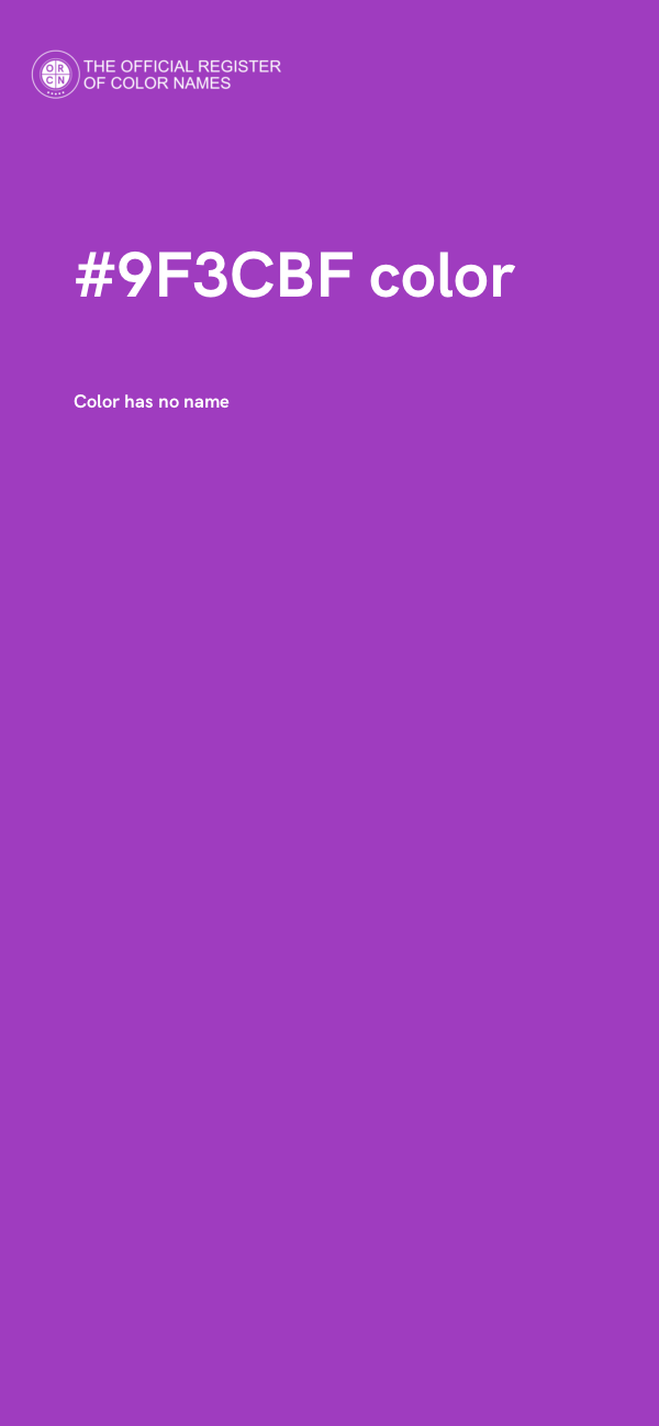 #9F3CBF color image