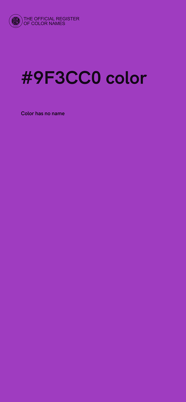 #9F3CC0 color image