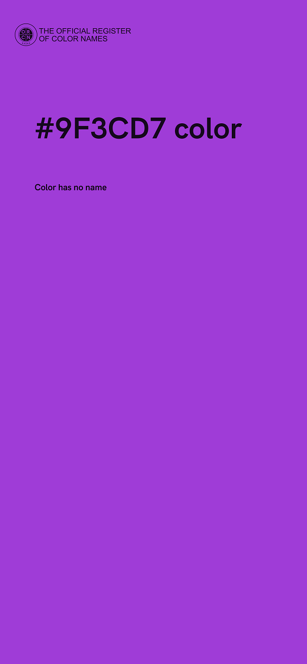 #9F3CD7 color image