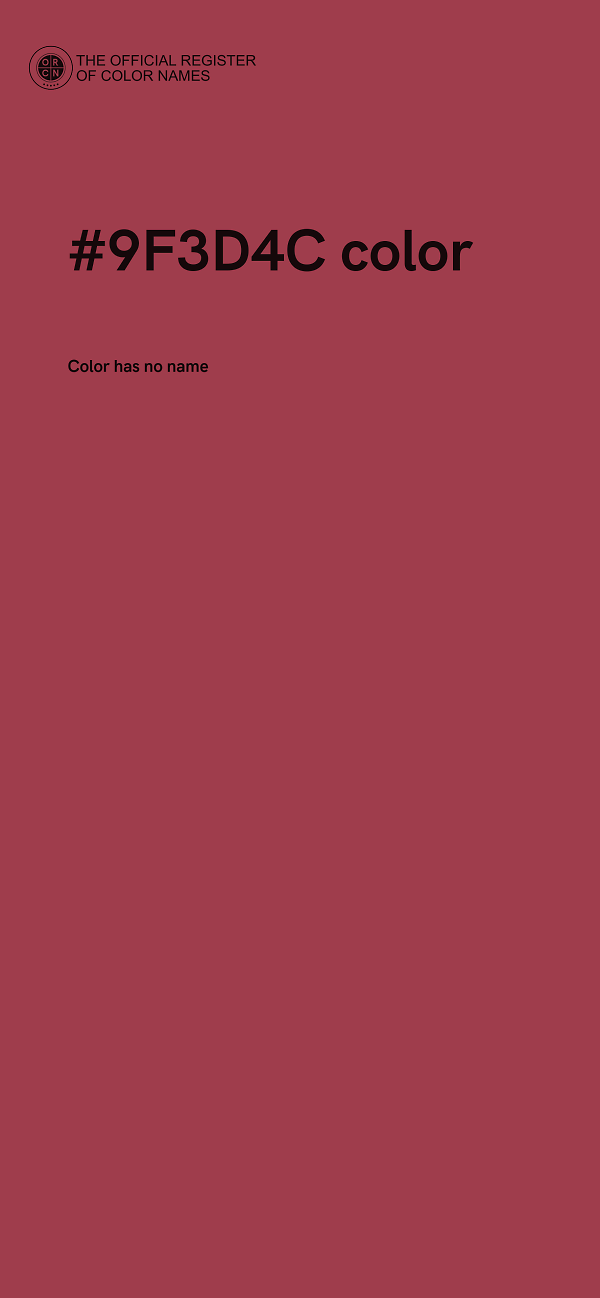 #9F3D4C color image