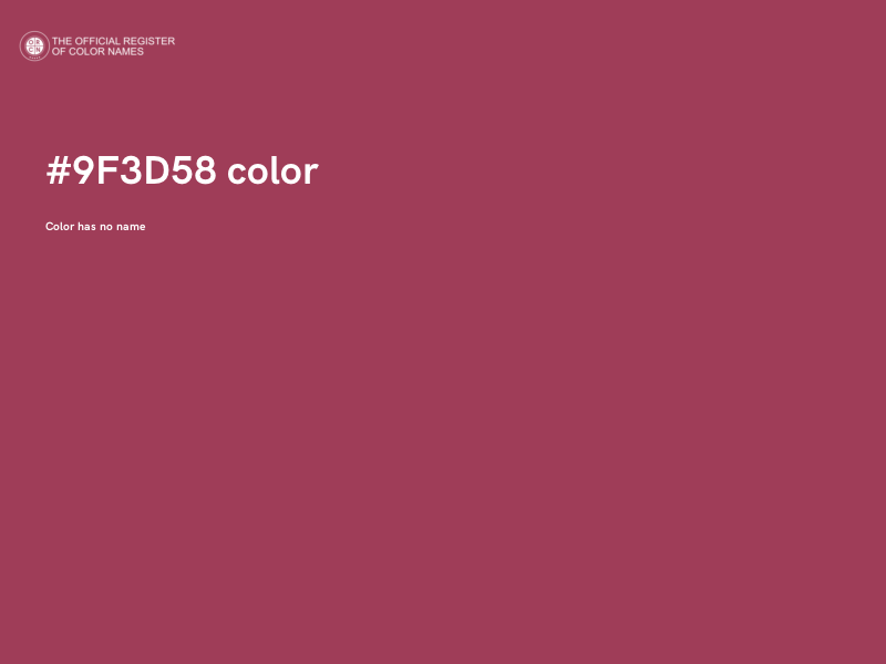#9F3D58 color image