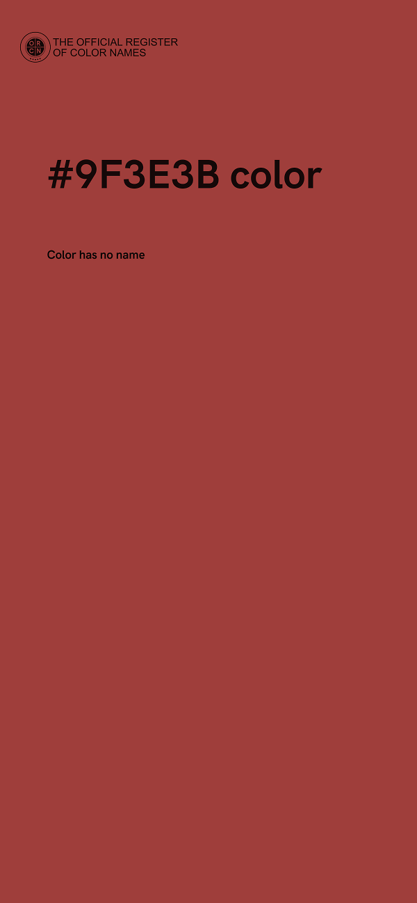 #9F3E3B color image