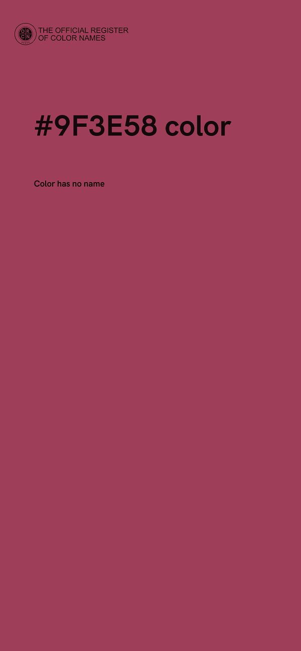 #9F3E58 color image