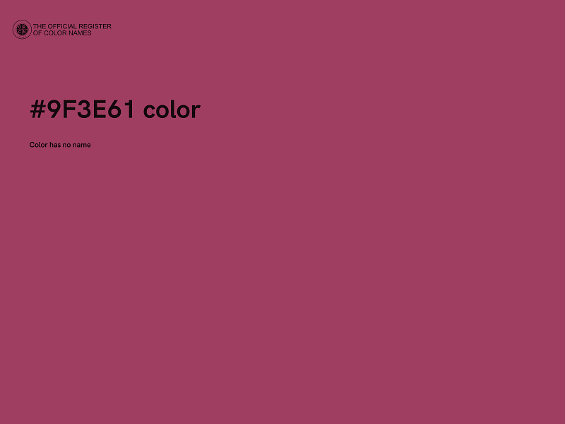 #9F3E61 color image