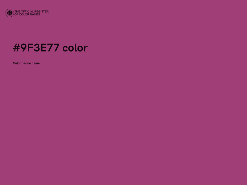 #9F3E77 color image