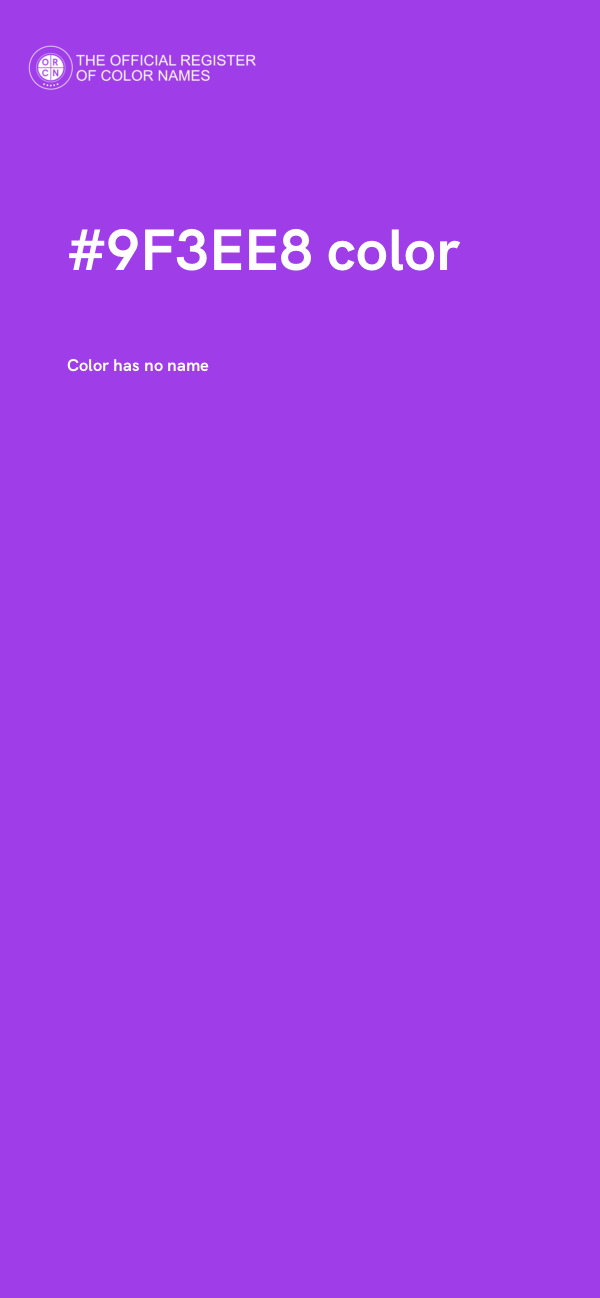 #9F3EE8 color image