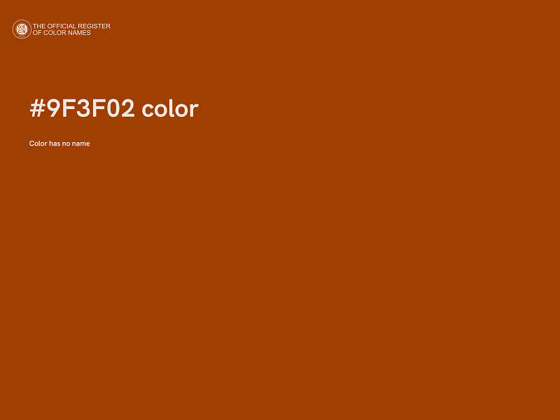 #9F3F02 color image