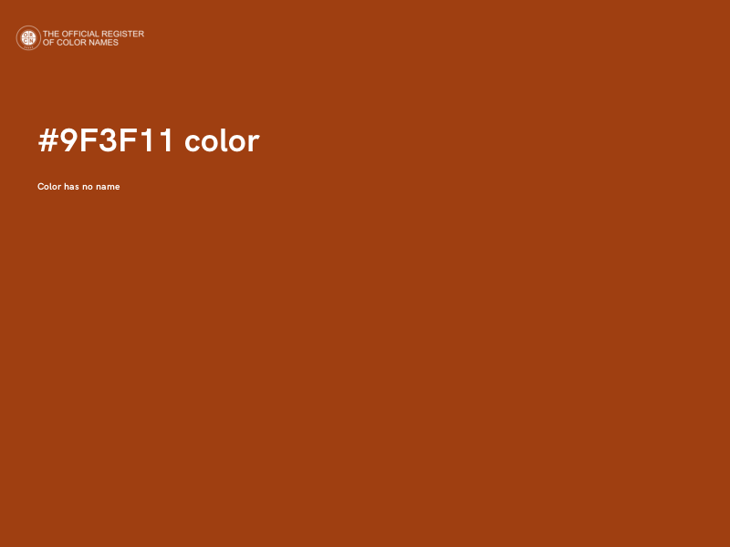 #9F3F11 color image