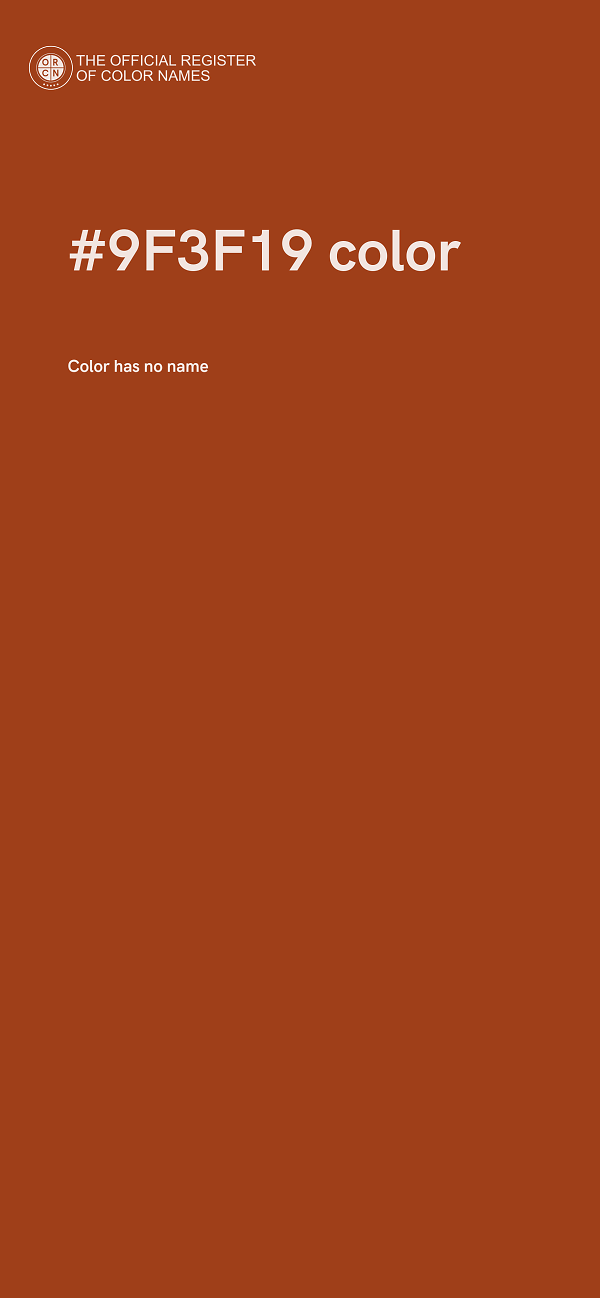 #9F3F19 color image
