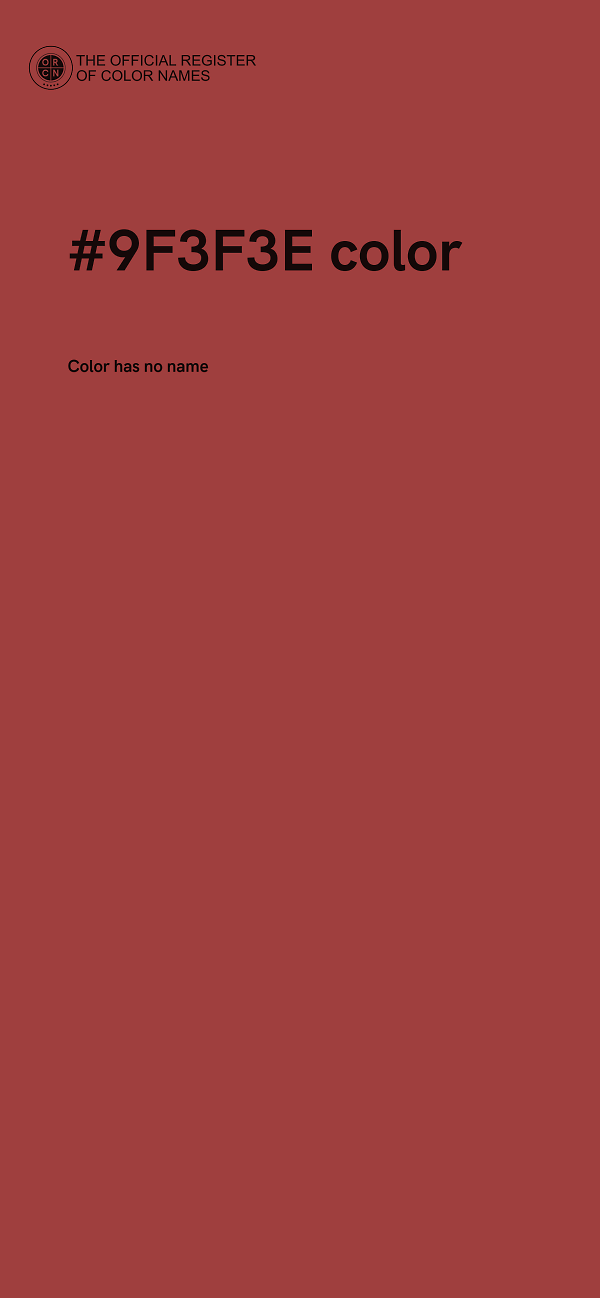 #9F3F3E color image