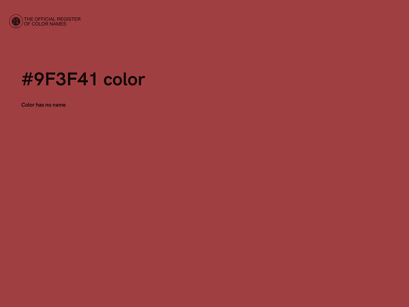 #9F3F41 color image