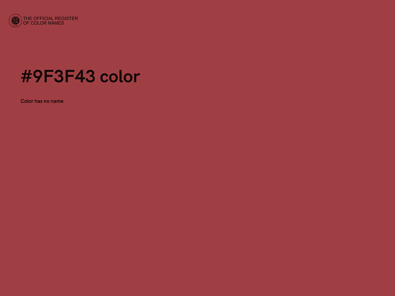 #9F3F43 color image